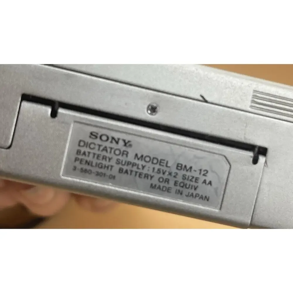 Sony Portable Dictator BM-12 Tape Recorder W/leather Case - Parts As Is